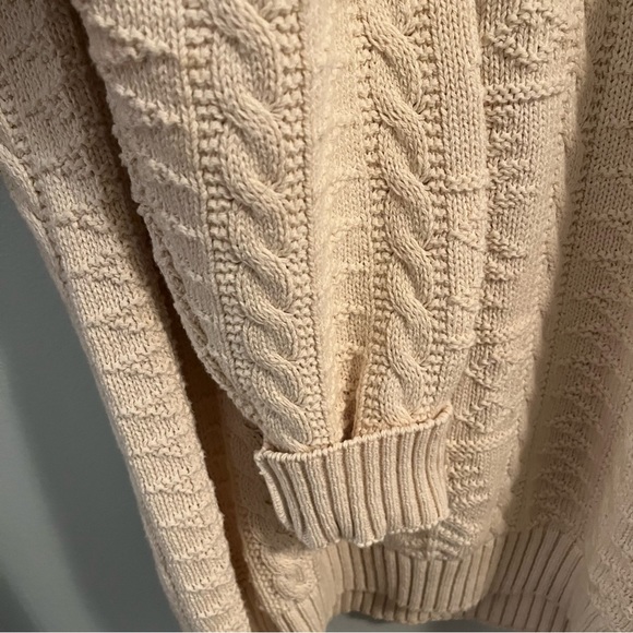 Peconic Bay Traders Unisex Vintage Cream 100% Cotton Cable Knit USA Size Large - Picture 3 of 10